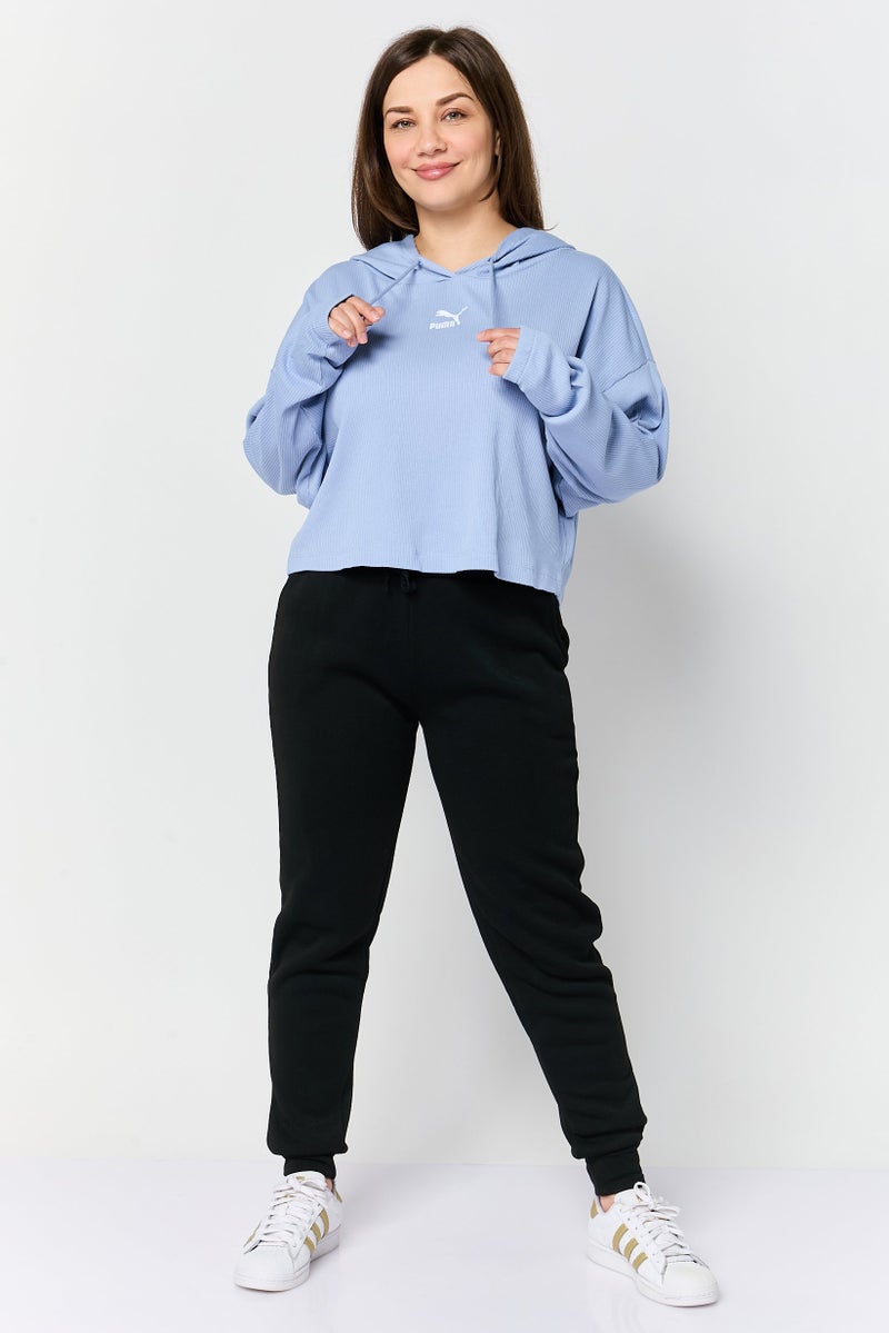 PUMA Women Sportswear Fit Long Sleeve Outdoor Hoodie, Blue - Image 2